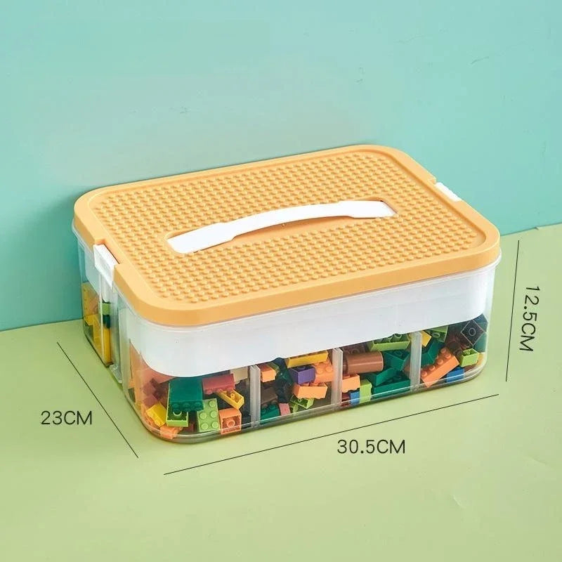 Lego Storage Box | Kids Toy Organizer | Building Block Sort Container