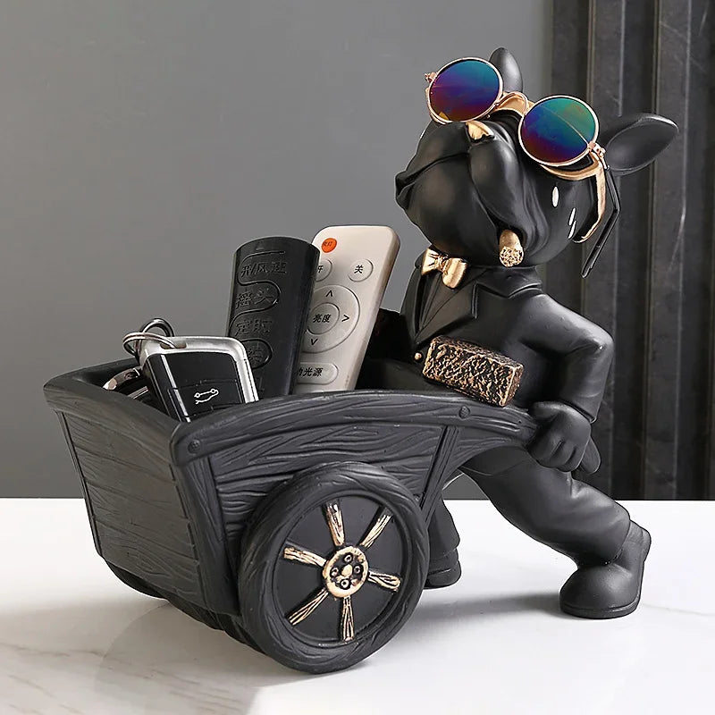 Vabena Elegant Resin Dog Statue with Storage - Home Decor Accent