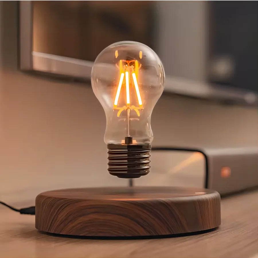 Magnetic Levitation Lamp - Floating LED Bulb Desk Light & Novelty Decor