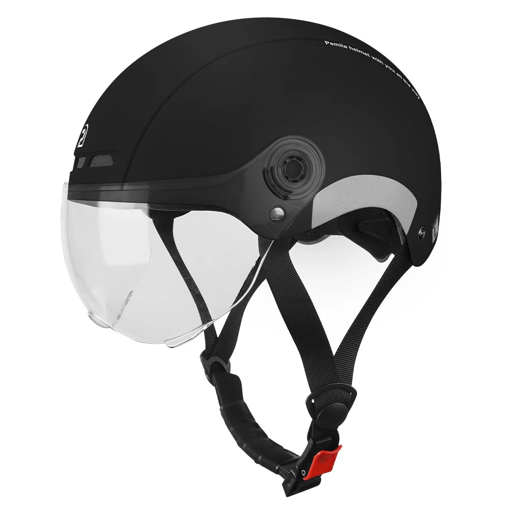 PEMILA Cycling Helmet with Goggles, Ear Protection & Reflective Safety - Adult MTB Road E-Bike