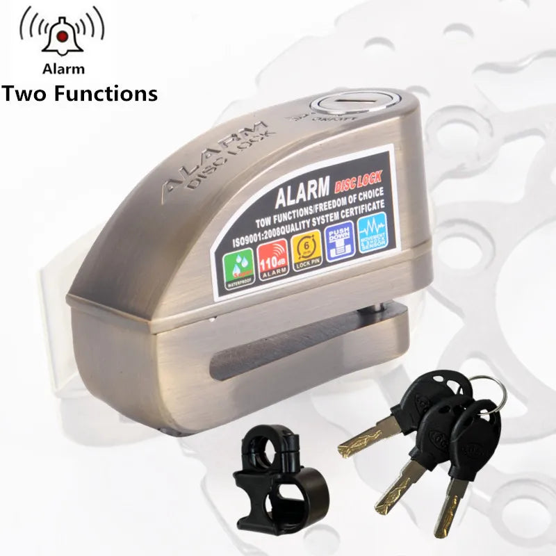 Falante Motorcycle Disc Brake Alarm Lock - Waterproof Anti-Theft Security for Bikes