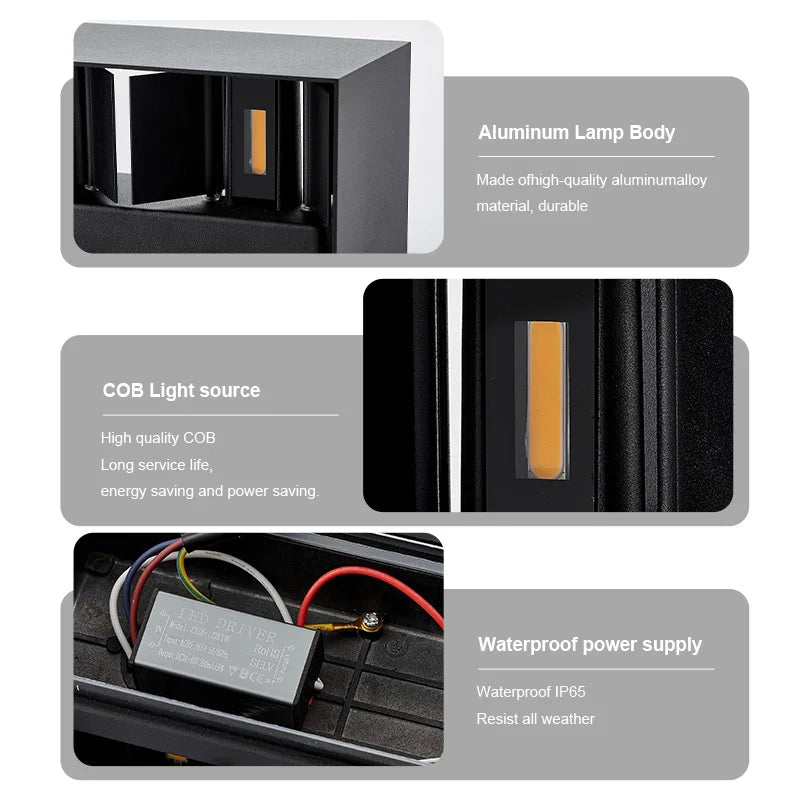 Pumous Dual-Directional Waterproof Outdoor LED Light
