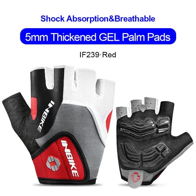 INBIKE Shockproof Gel Pad Cycling Gloves - Half Finger Summer Sport