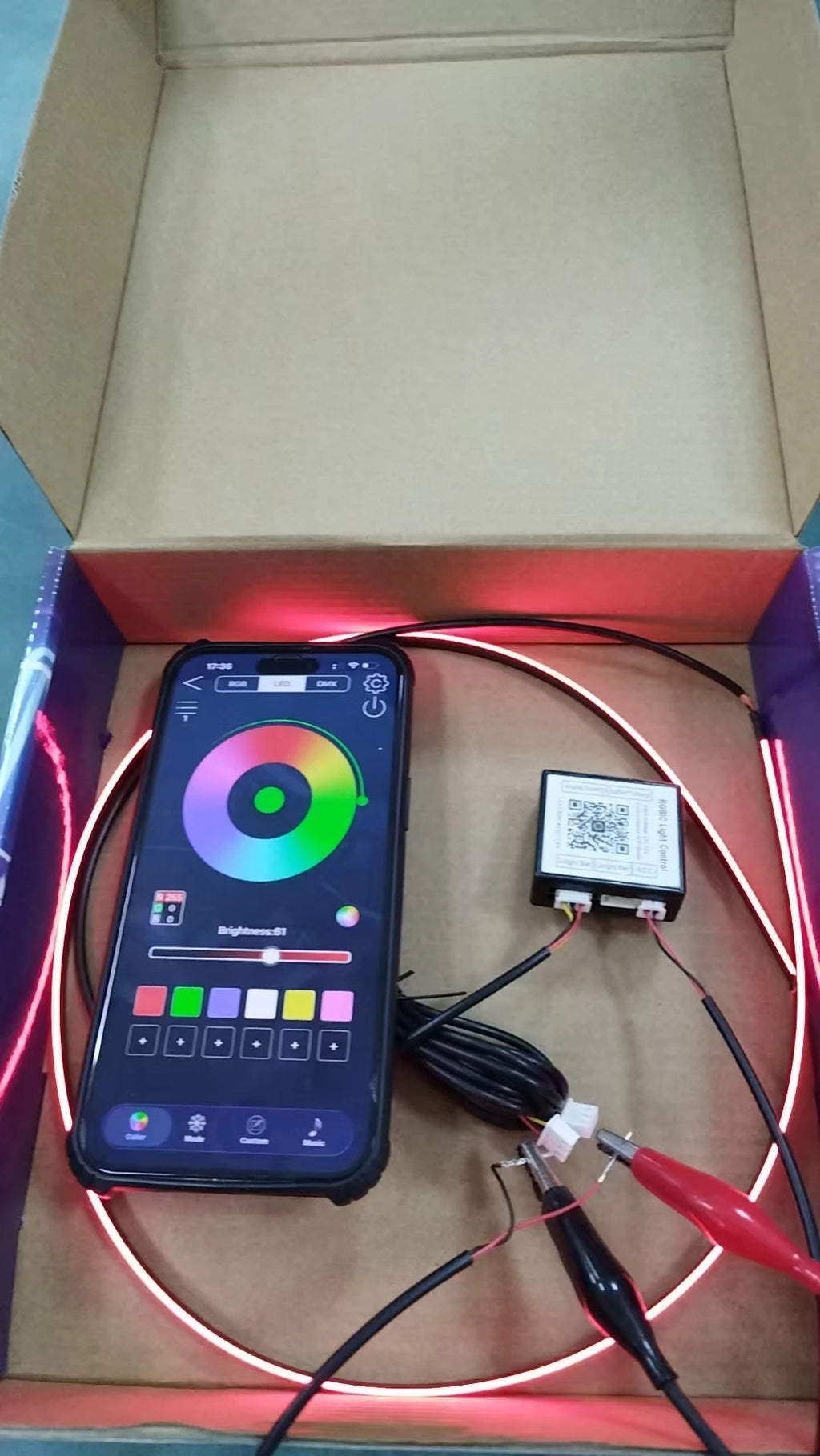 RGB LED Car Ambient Light Kit - APP Control Streamer Atmosphere Lamp