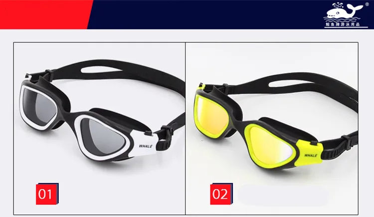 Professional Anti-Fog UV Swimming Goggles for Adults - Waterproof Silicone
