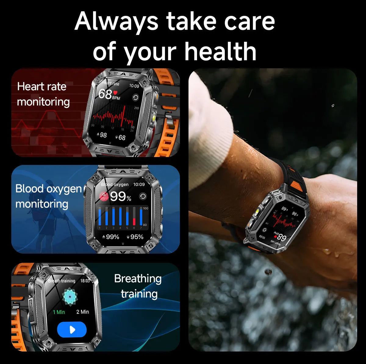 Apex Outdoor Smartwatch | GPS, Flashlight, AMOLED, 10ATM - Your Ultimate Adventure Companion