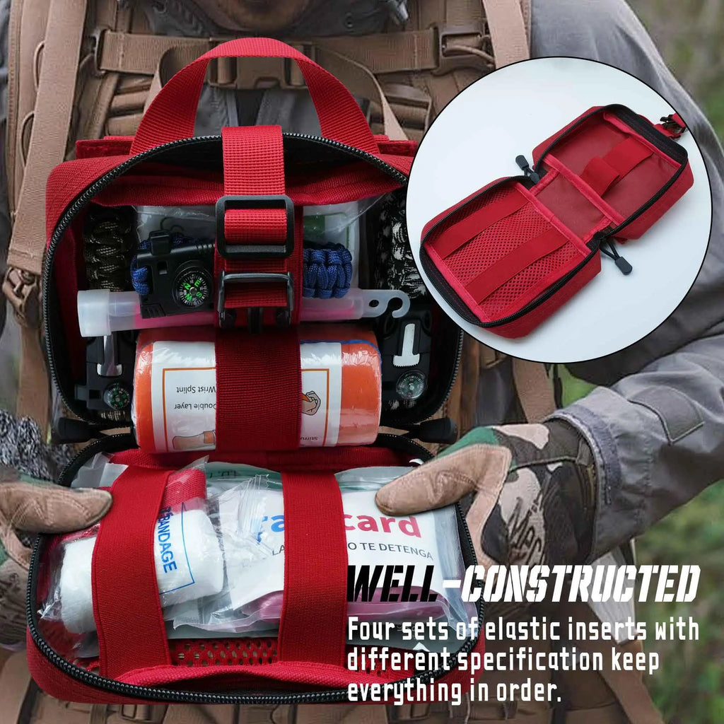 Tactical MOLLE Rip Away IFAK Pouch - First Aid Medical EMT Belt Pouch