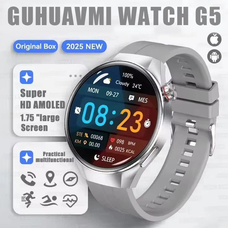 G5 PLUS Smartwatch | 1.75" HD AMOLED, GPS & Fitness Tracker