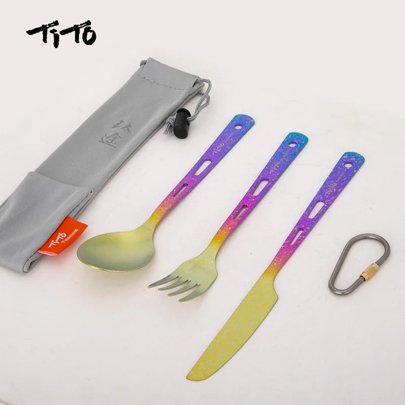 Vabena TiTo Titanium Ultralight Cutlery Set - Outdoor Adventure