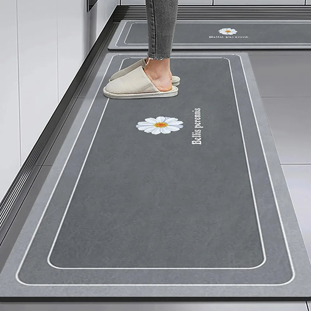 Non-Slip Crystal Velvet Kitchen Mat & Rugs for Living Room, Bedroom & Entryway