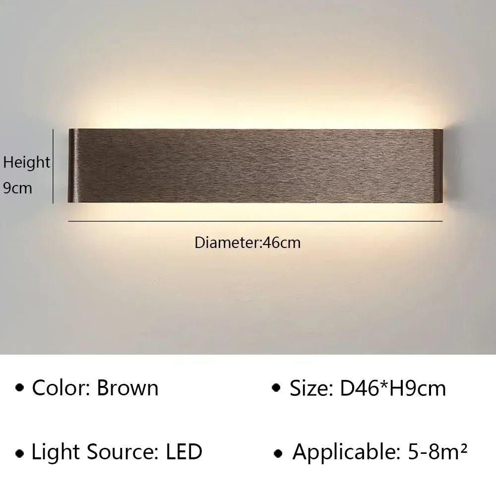 Modern LED Wall Lamp Sconce - Indoor Lighting Fixture for Bedside, Living Room, Stairs, Bathroom & Home Decor