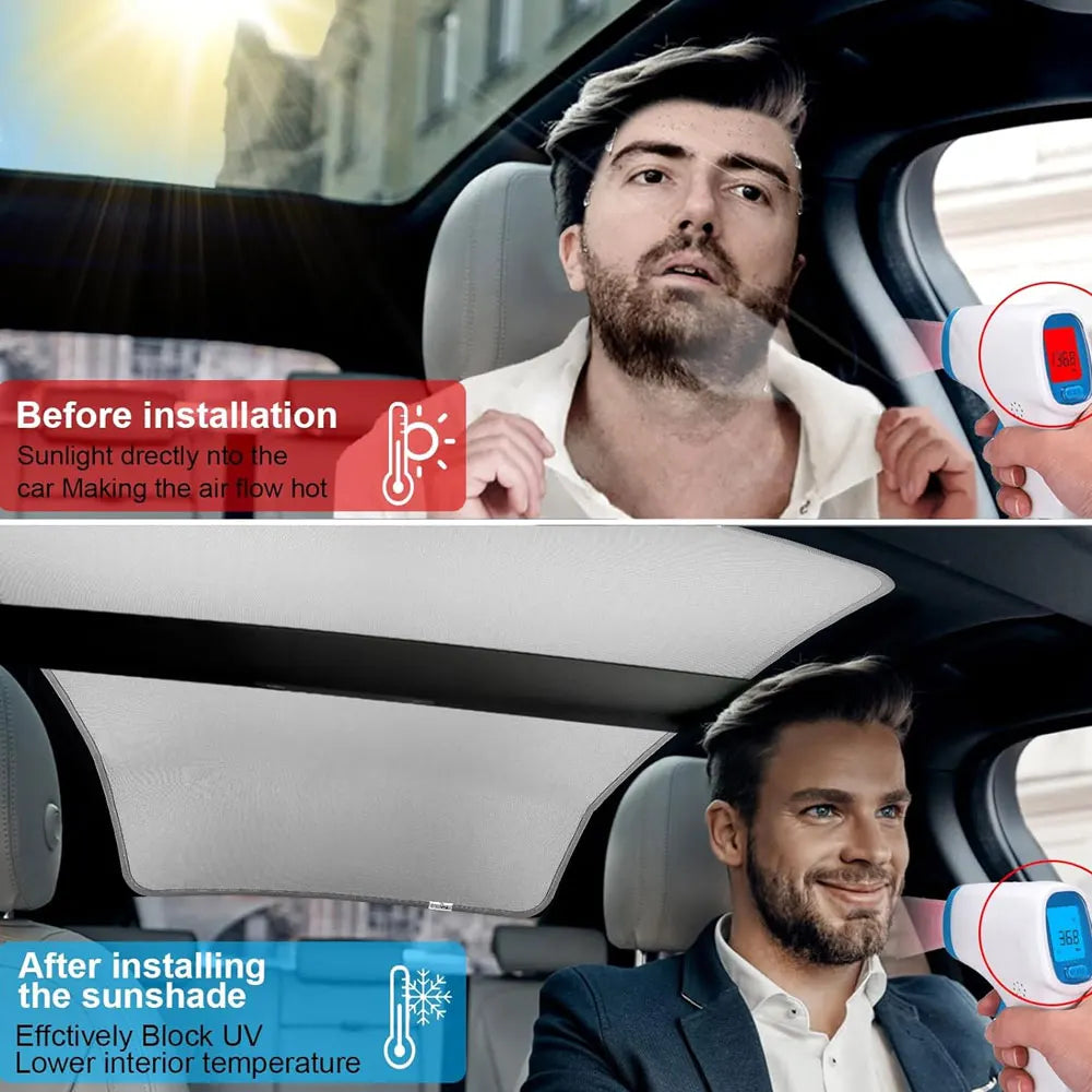 Tesla Model 3 Highland 2026 & Model Y Sunroof Sunshades | Ice Cloth Heat Blocker