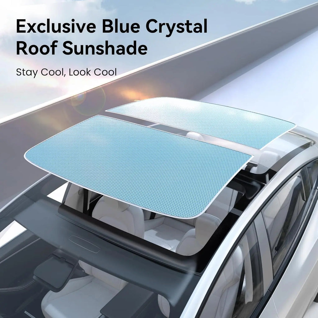 Tesla Model 3 Highland 2026 & Model Y Sunroof Sunshades | Ice Cloth Heat Blocker
