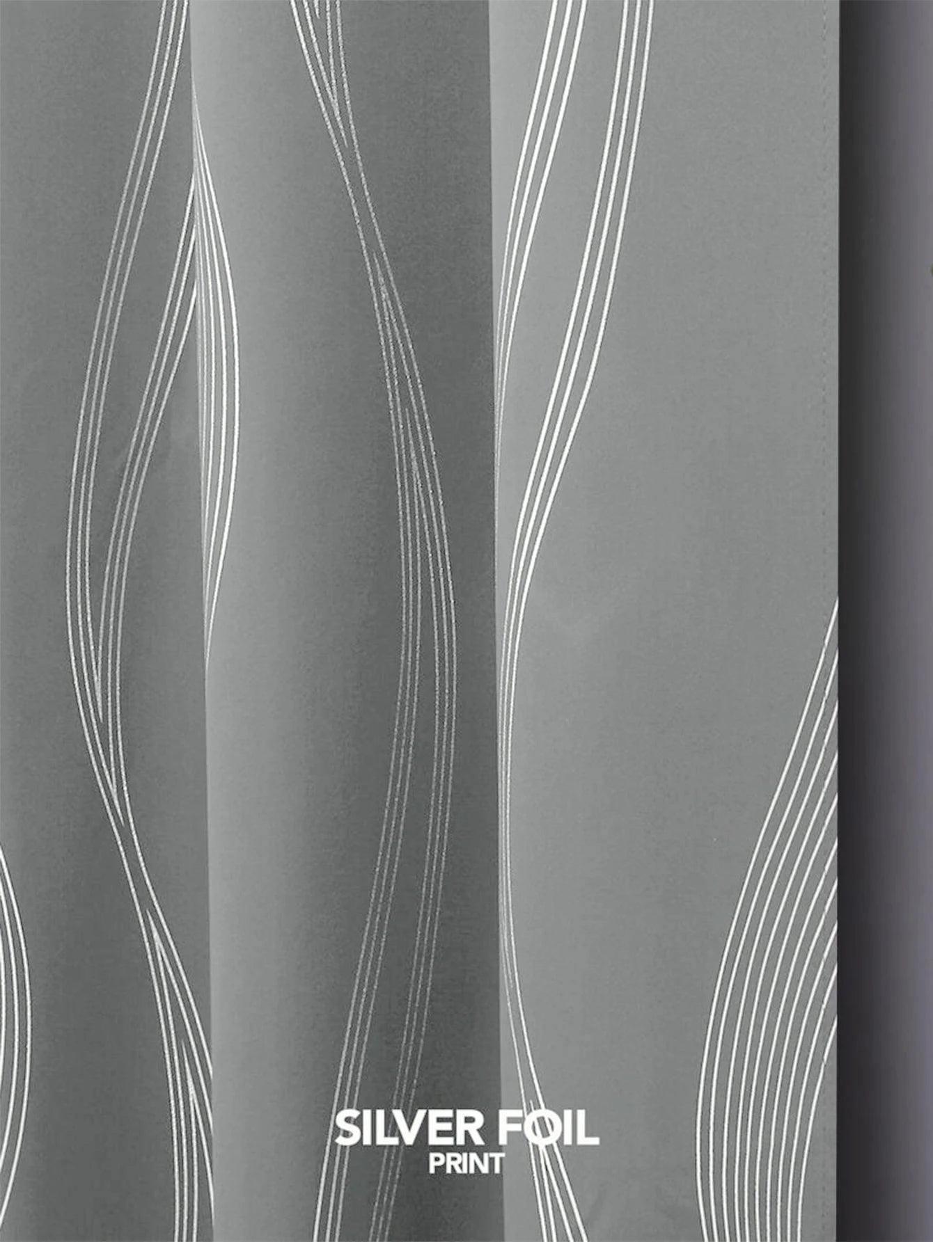 High Precision Silver Embossed Wave Blackout Curtain - Light & Heat Control