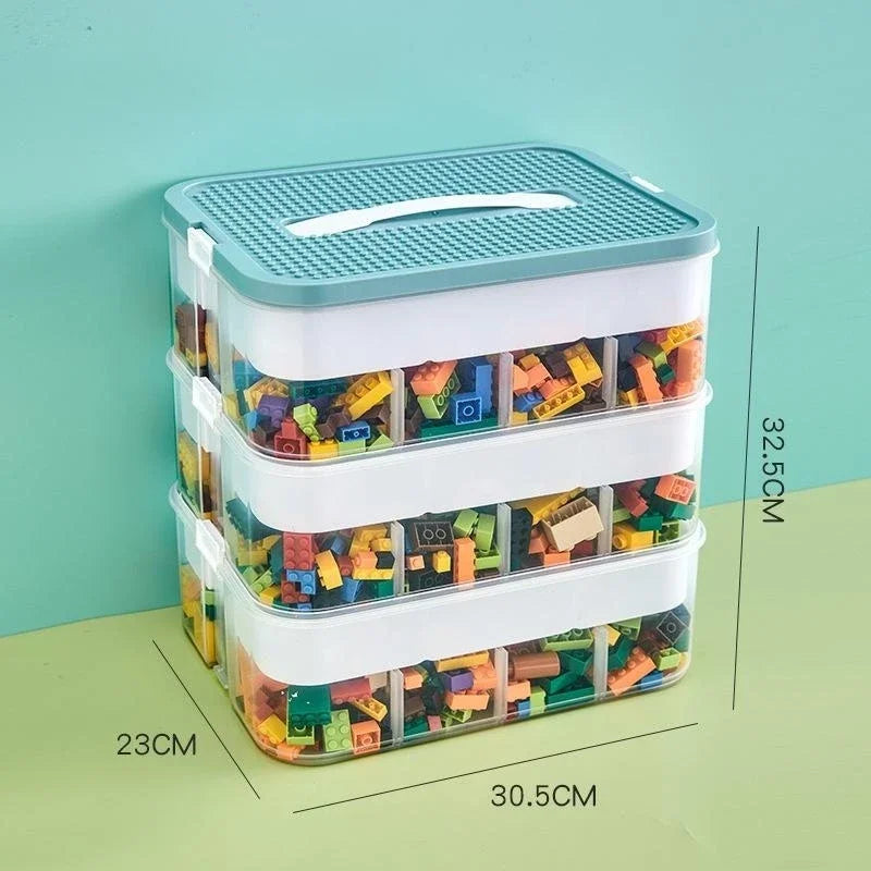 Lego Storage Box | Kids Toy Organizer | Building Block Sort Container
