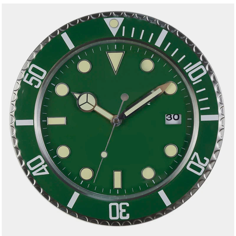 Luxury Modern Metal Wall Clock with Digital Luminescence