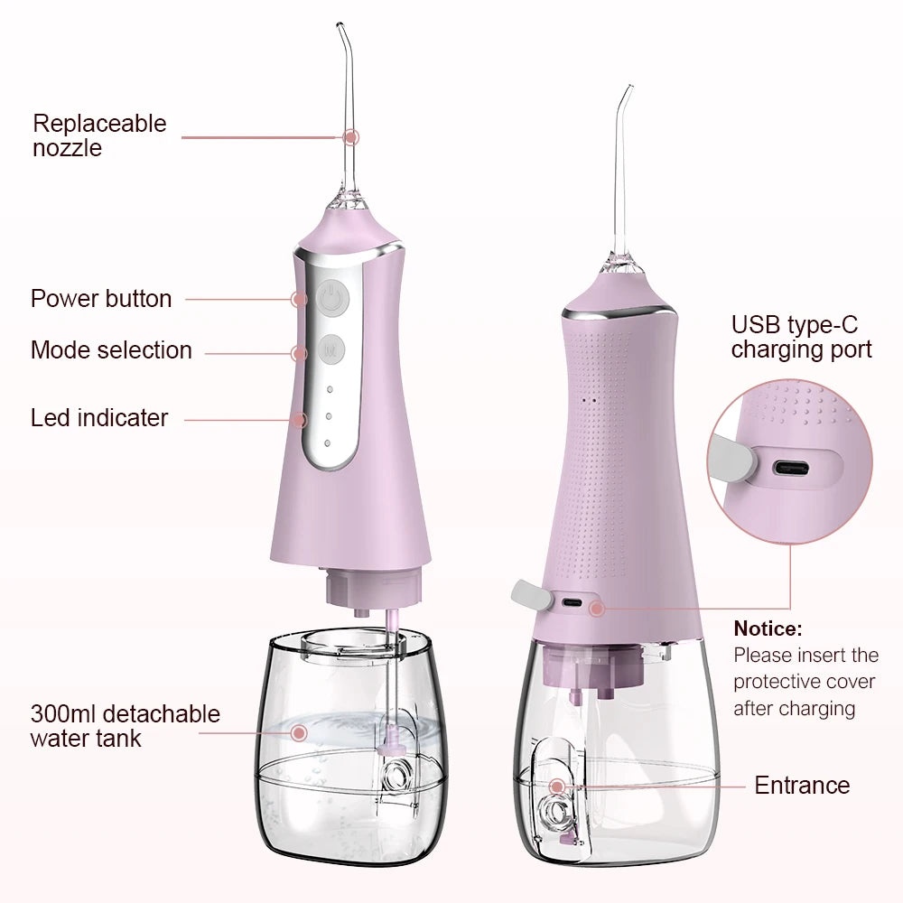 Vabena Oral Irrigator Water Flosser - Deep Clean Teeth Pick