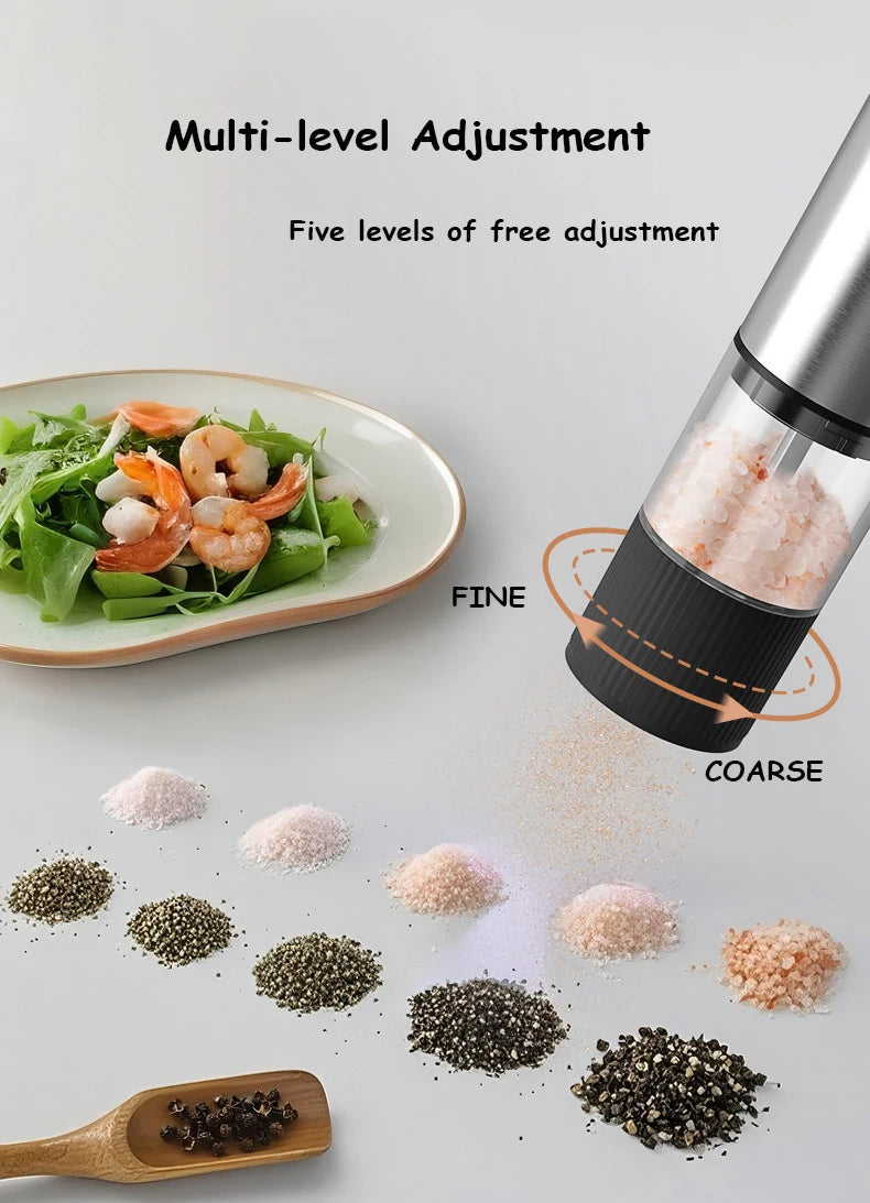 Electric Salt Pepper Grinder Automatic Rechargeable Mill