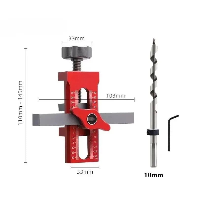 Cabinet Door Leveling & Installation Jig - 2-in-1 Positioning & Drilling Tool