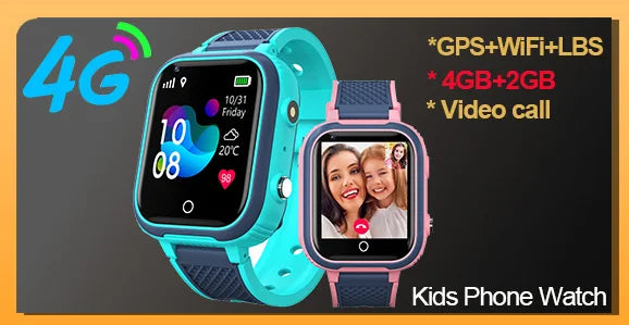 LT21 Kids 4G Smartwatch - GPS, Video Call, SOS, IP67 Waterproof