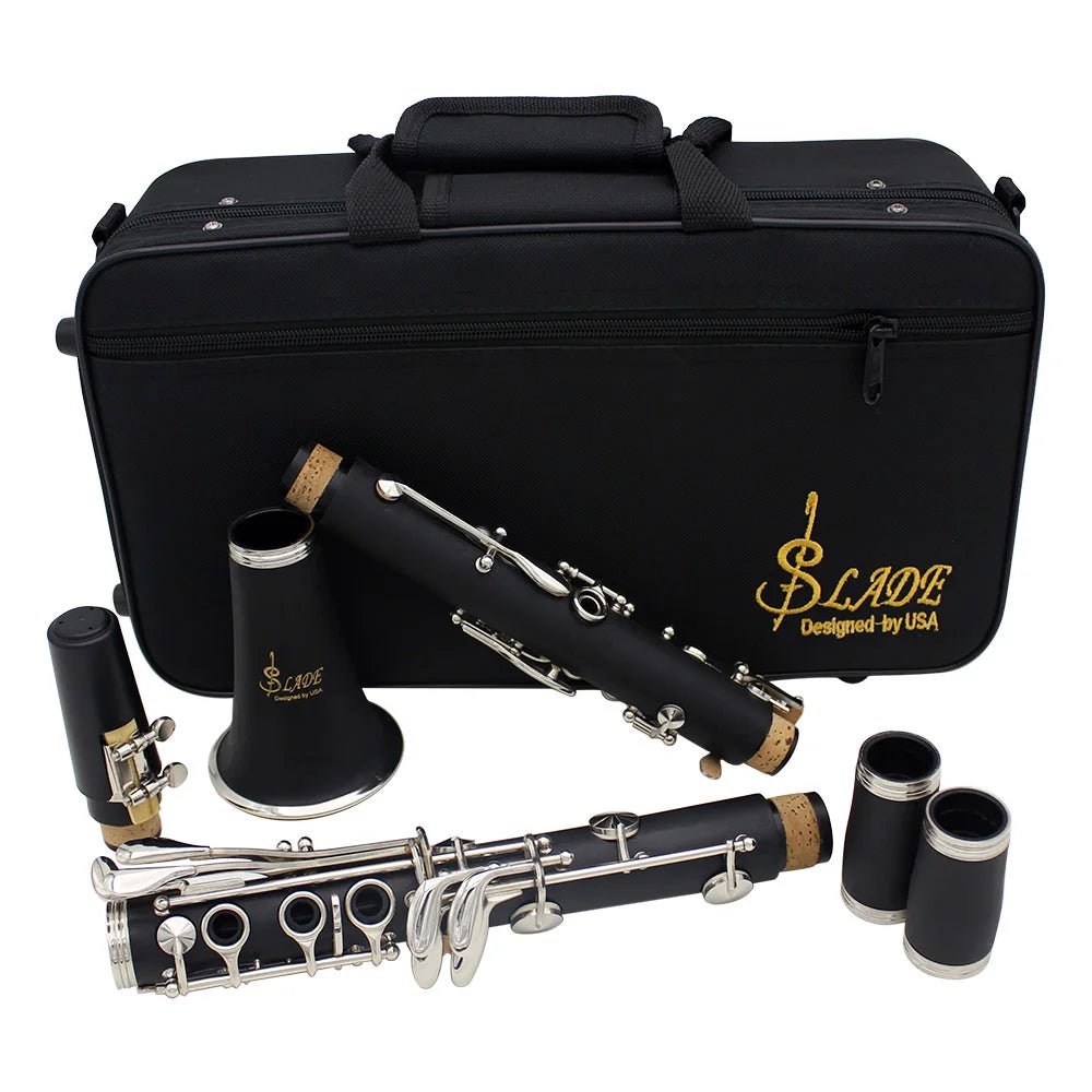 SLADE Bb Clarinet 17 Keys Bakelite Professional Woodwind Instrument