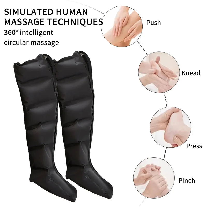 JinKairui Electric Pneumatic Leg Massager for Deep Thigh, Calf & Foot Relaxation with Remote Control