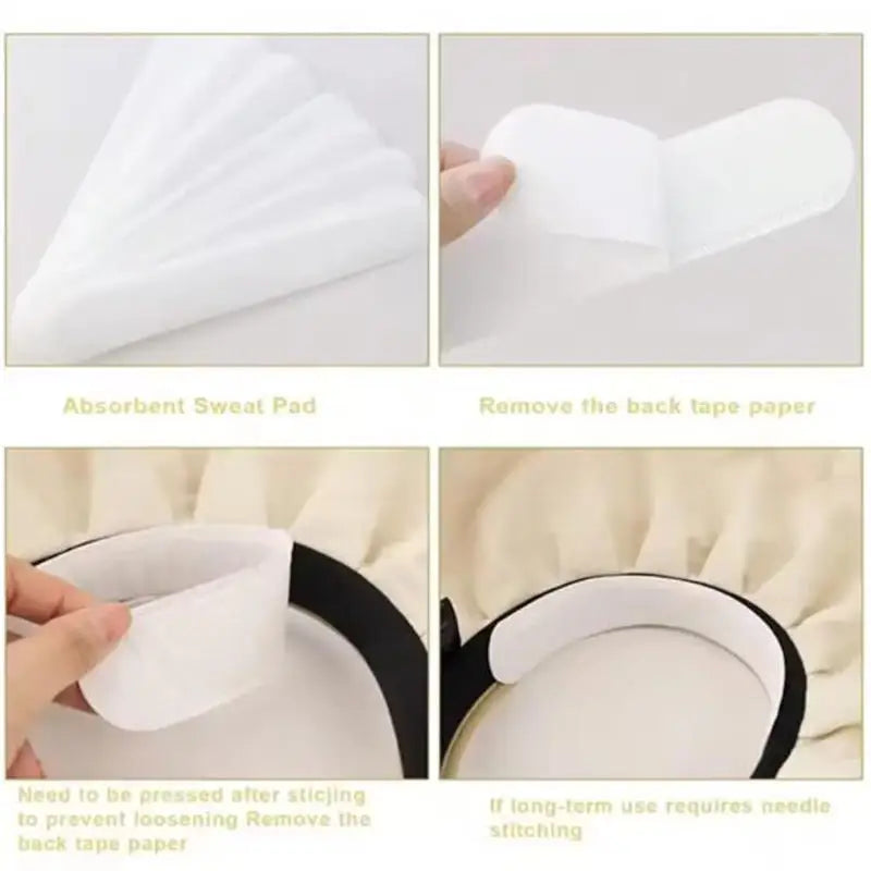 Invisible Hat Sweat Pads for Men & Women | 10/100pcs | Stain & Odor Protection