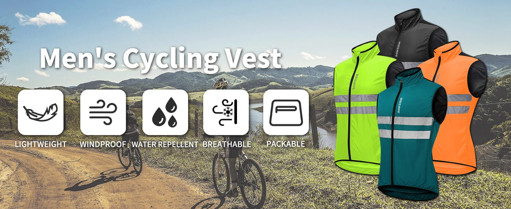 WOSAWE Ultralight Cycling Vest - Water & Wind Resistant Gilet