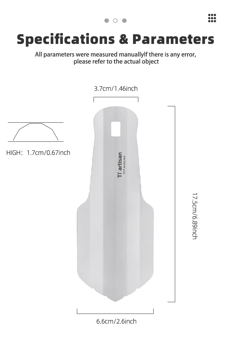 Tiartisan Titanium Mini Trowel - Ultralight Camping Hiking Garden Shovel
