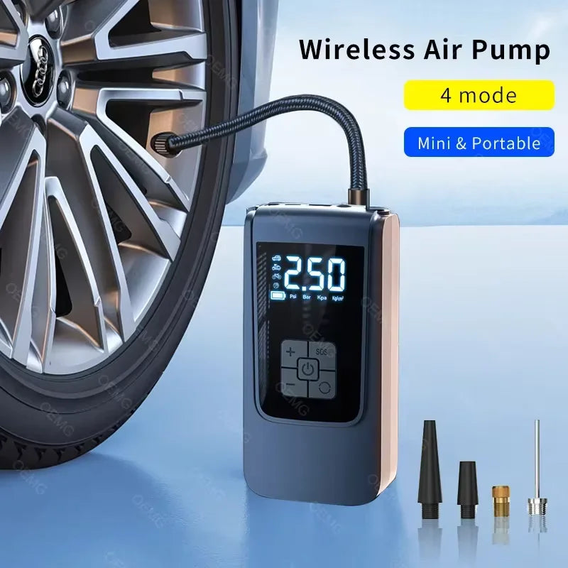 Vabena Wireless Car Tire Inflator & Portable Air Pump with LCD Display