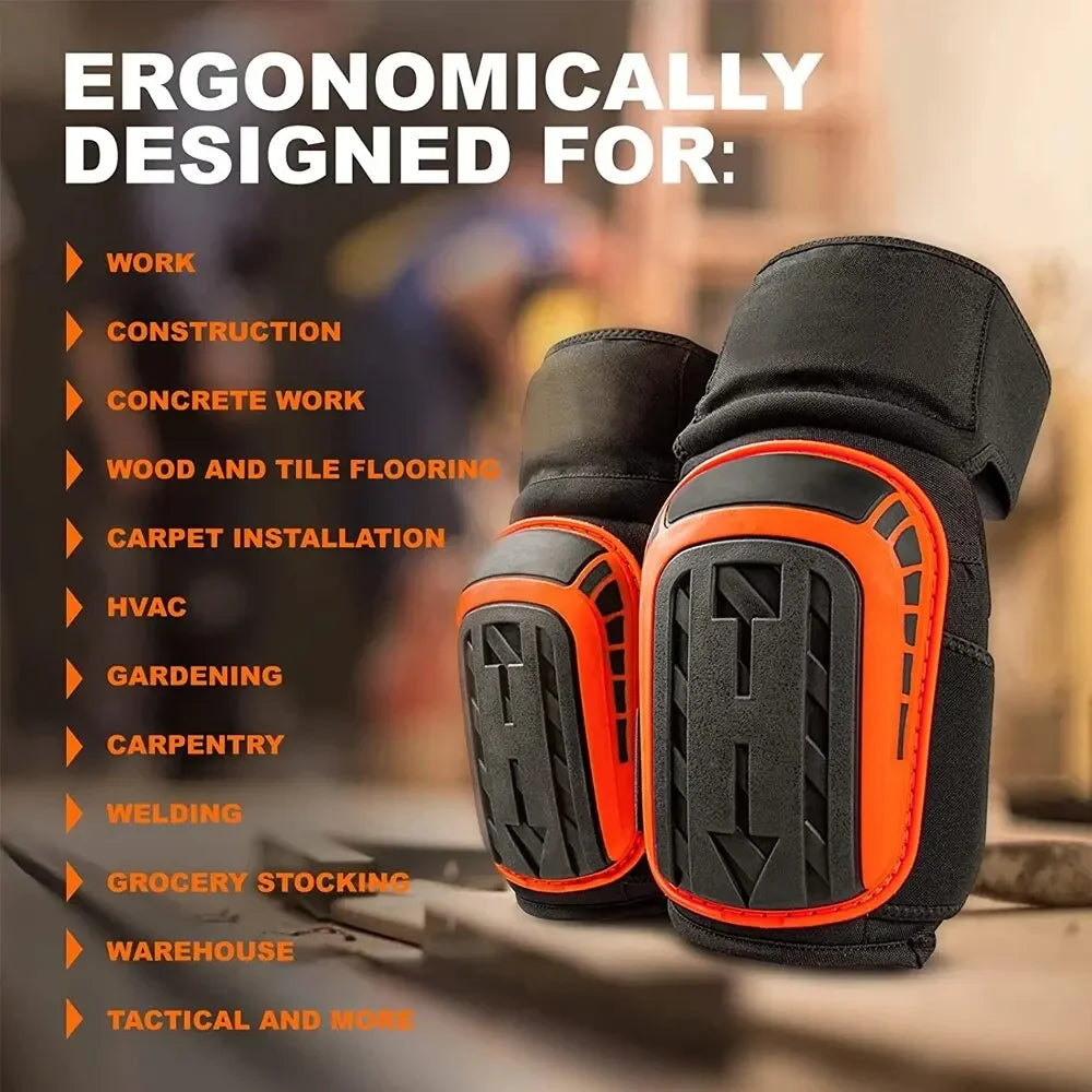 Professional Heavy Duty Gel Knee Pads for Work & Gardening Comfort