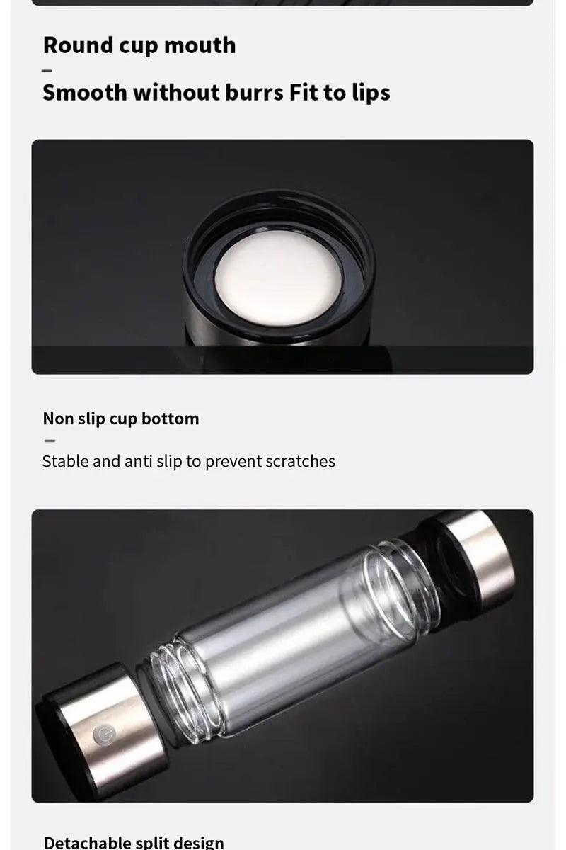 Portable Hydrogen Water Generator Bottle - Titanium Filter