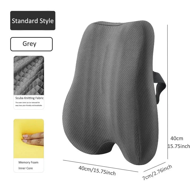 Orthopedic Memory Foam Seat Cushion Set for Coccyx, Lumbar & Back Support