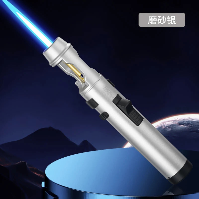 Powerful Metal Gas Lighter - Windproof Torch for Kitchen, BBQ & Cigars