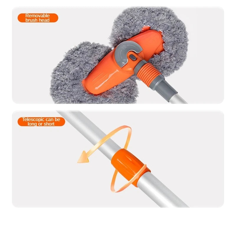 LEIBOO Telescopic Car Wash Mop - Foam Brush for Vehicle & Window Cleaning