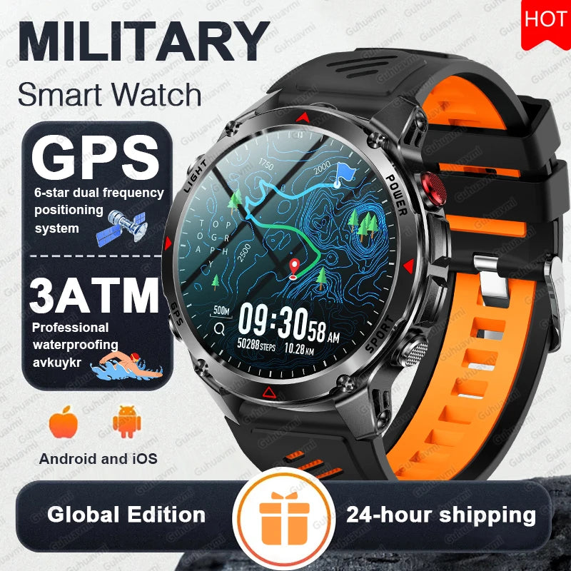Vabena 2025 GPS Map Smartwatch | Navigation & Fitness for Men & Women