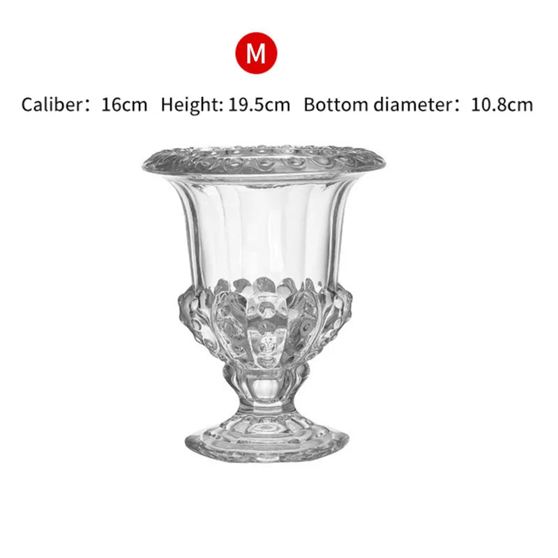 Elegant Clear Glass Vase - Minimalist Home Decor