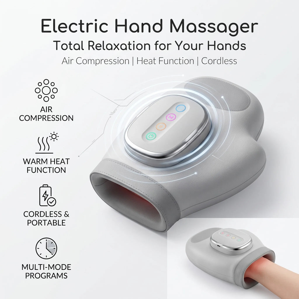 Hand Massager with Compression & Vibration for Muscle Relief
