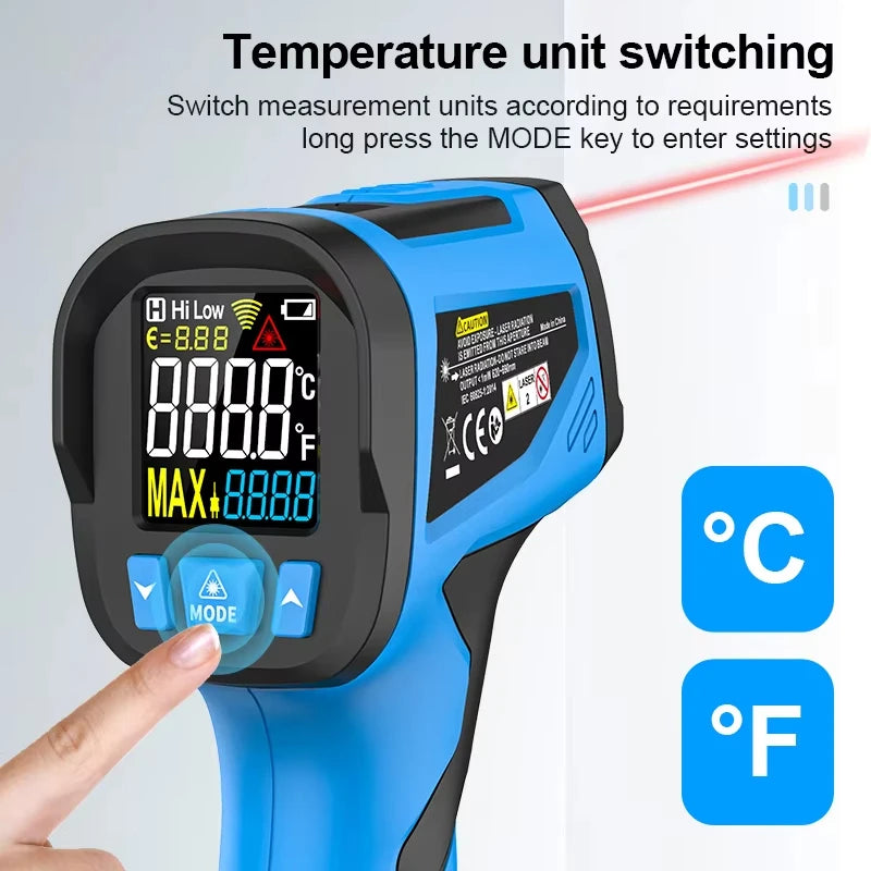Mestek -50 to 800°C Digital IR Thermometer, Pyrometer & Hygrometer