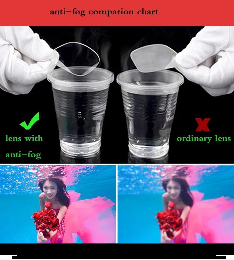 Professional Anti-Fog UV Swimming Goggles for Adults - Waterproof Silicone