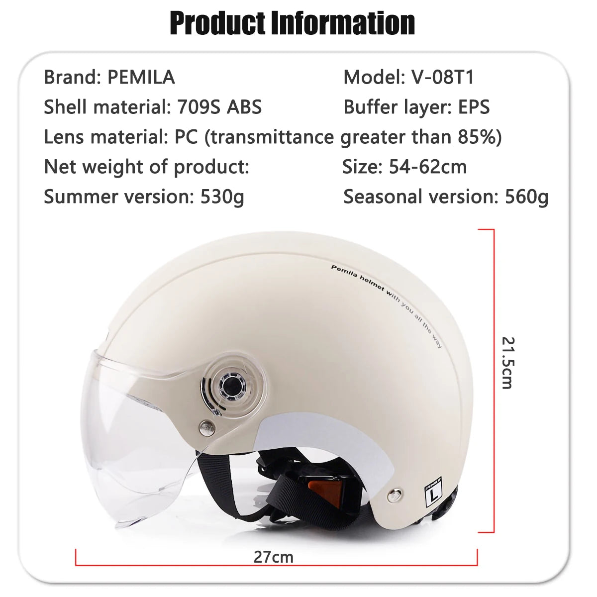 PEMILA Cycling Helmet with Goggles, Ear Protection & Reflective Safety - Adult MTB Road E-Bike