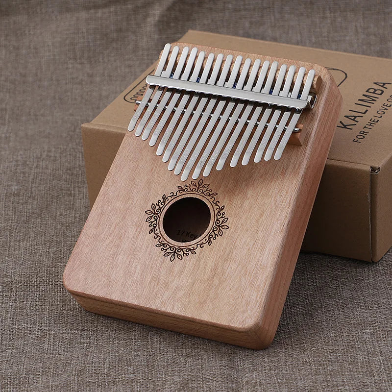 21 Key Mahogany Kalimba - Portable Thumb Piano for Beginners