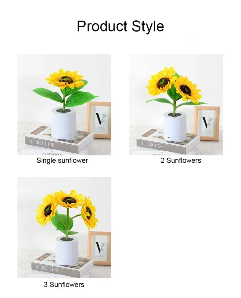 Vabena Rechargeable Sunflower LED Accent Light | Ambient Decor
