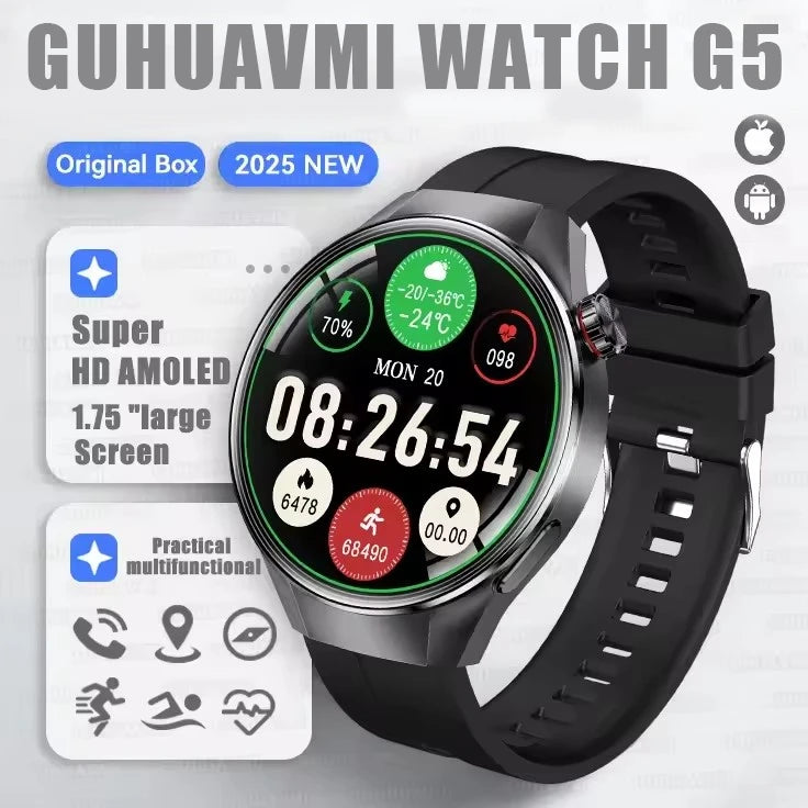 G5 PLUS Smartwatch | 1.75" HD AMOLED, GPS & Fitness Tracker