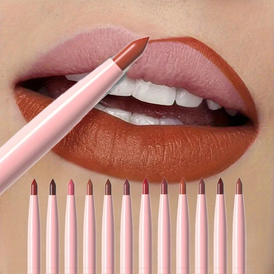 6pcs Long-Lasting Waterproof Lip Liner Pen & Gloss Set - Beauty Makeup