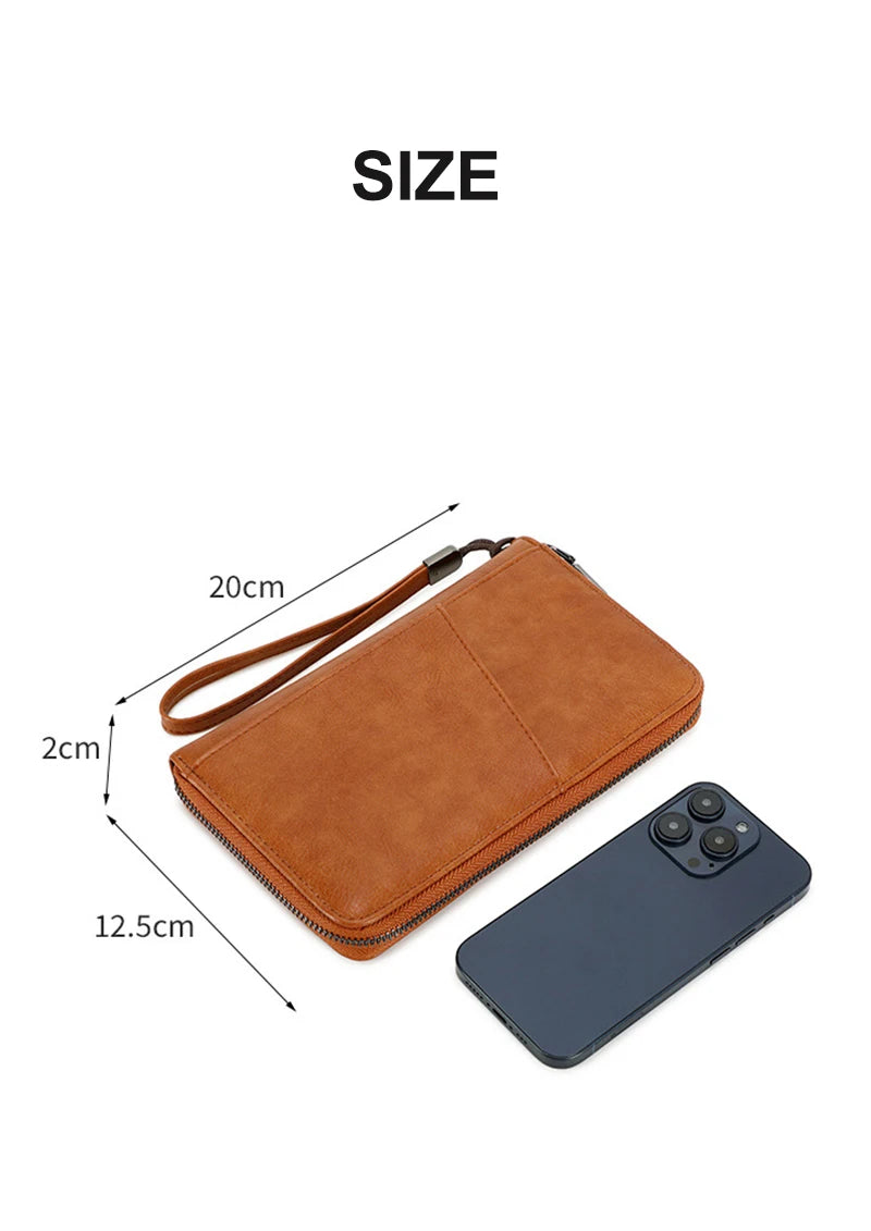 Travel Passport Wallet - RFID Anti-Theft PU Leather Organizer for Men & Women