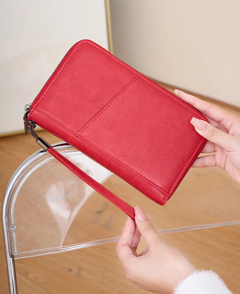 Travel Passport Wallet - RFID Anti-Theft PU Leather Organizer for Men & Women