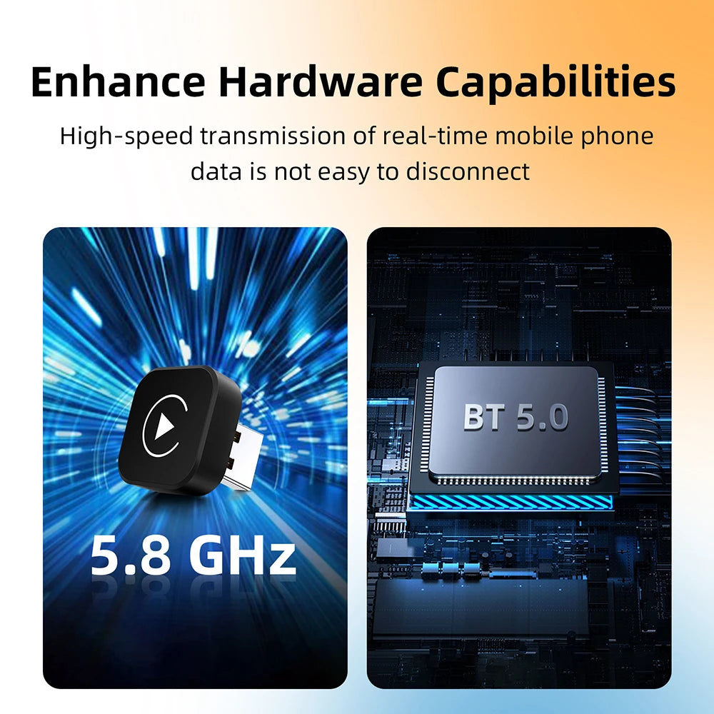 2in1 Wireless CarPlay & Android Auto Adapter | AI Smart Box for Cars