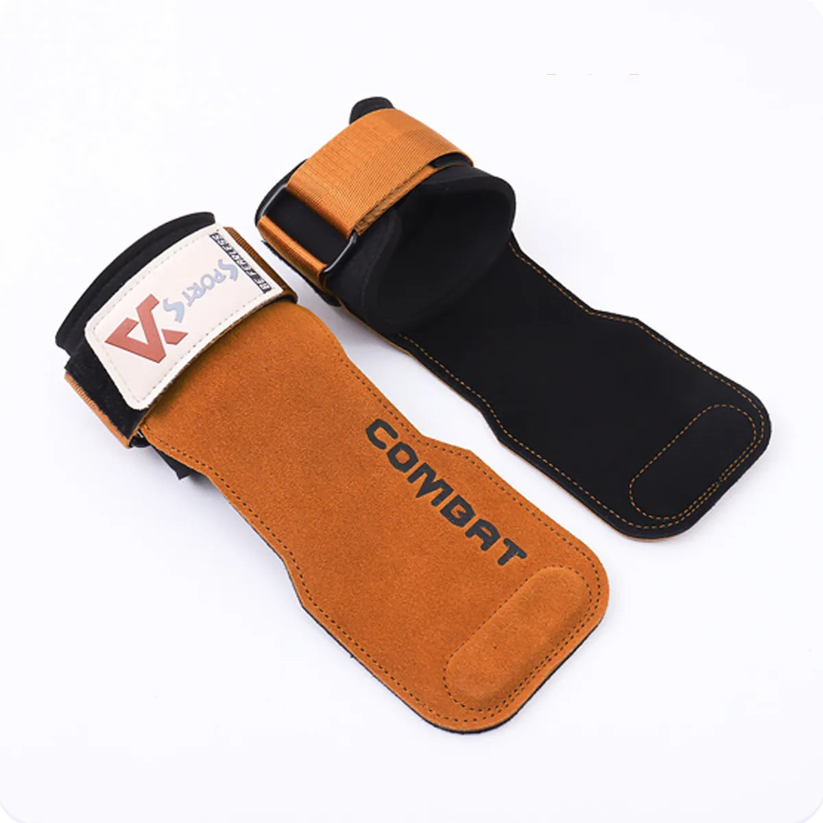 Professional Cowhide Gym Grips - Anti-Skid Weightlifting Pads