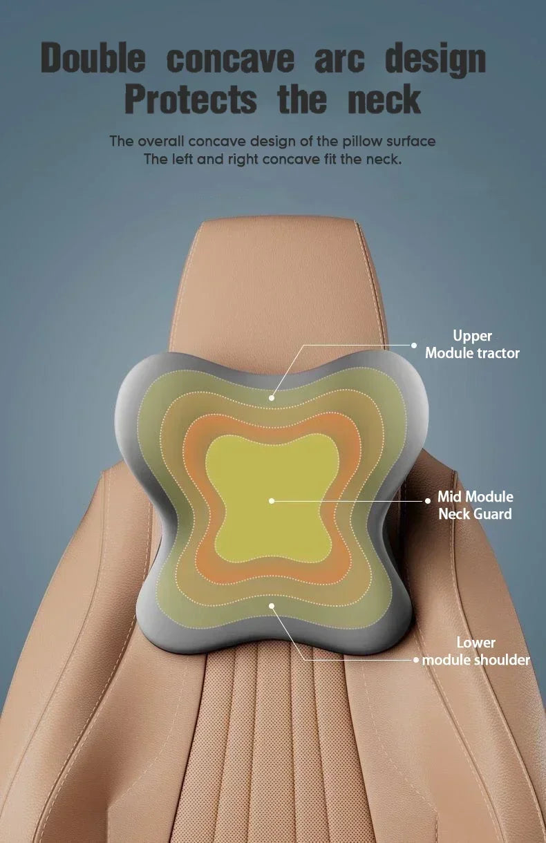 Amagi Memory Foam Car Comfort Set - Headrest, Lumbar, Back Support